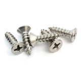 Bolt Dropper #6 x 1/2 Stainless Steel Flat Head Phillips Wood Screw (100 Pack), 18-8 (304) Stainless Steel Sheet Metal Screws