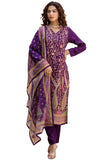 Anni Designer Women'S Rayon Viscose Straight Printed Kurta With Pant & Dupatta (Setul Begani_Xxl_Begani_Xx-Large),Begani,2XL,,,