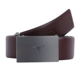 Bulchee MenS Reversible Genuine Leather Autolock Belt | Brown/Black | 35Mm Formal & Casual Belt With Shiny Nickel 3D Bull Head