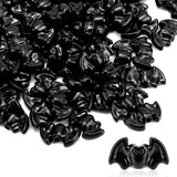 100pcs Halloween Black Bat Beads with Large Hole, Halloween Pony Beads Charm for Jewelry Making Goth DIY Craft Accessories for G