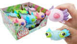 JA-RU Squeezy Pop-Eyes Axolotl Toy (12 Unit Assorted) Ugly Cute Squishy Animal Kids Toys for Boys and Girls. Smush Fidget Silly
