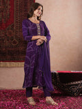 Anni Designer Women'S Cotton Blend Straight Printed Kurta With Pant & Dupatta (Manini Begani-Vks01_Xl_Begani_X-Large),Begani,XL,,,