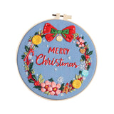 Heavenglow Christmas Embroidery Kit With Instructions Diy Needlepoint Cross Stitch Kits Christmas Wreath Bcrafts|Needlecrafts &