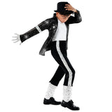 Morph Popstar Costume for Kids 80s Disco Outfits for Boys Retro Costume Kids 80s Party Wear Fun Dress Up, Medium