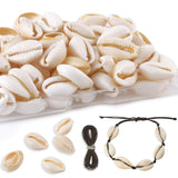 DoDoBeads 100 Pcs Natural Cut Oval Seashells for Crafts, Jewelry Making, and Hair Adornment - with Holes for Easy Use