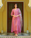 Gosriki Women'S Rayon Viscose Anarkali Solid Kurta With Pant & Dupatta (Khadija Baby Pink-Gs_Xxl_Pink_Xx-Large),Baby Pink,2,B0DXKWQ619