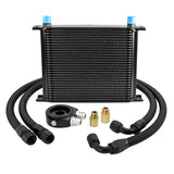 ZHSYMX 30 Row AN10-10AN Stacked Plate Oil Cooler Universal Engine Transmission British Radiator Oil Cooler Condenser with Fuel L