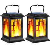 Ollivage Solar Lanterns Outdoor Waterproof Hanging Solar Lanterns Garden Lights Solar Powered Flame Lights LED Lights for Patio