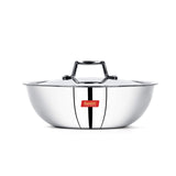 Sumeet Cook Smart Triply SteelAluminiumSteel 3 Layers Polished Tasra With Lid 2.5 Liters 24