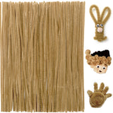 Praisebank Light Brown Pipe Cleaners for Crafts, 200pcs, Chenille Stems for DIY Projecets, Arts & Crafts Supplies for Festival P