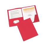 Avery TwoPocket Report Cover, Tang Clip, Letter, 1/2 inch Capacity, Red, 25/Box