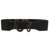 Redhorns Snake Buckle Design Elastic Fabric Waist Belt For Women Dresses Stretchy Wide Ladies Belt For Saree Girls Jeans Free
