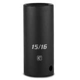 Capri Tools 1/2 in. Drive 15/16 in. 6Point SAE Deep Impact Socket, Black, 1227338