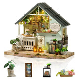 Foyucool DIY Miniature Dollhouse Kits, Tiny House Kit and Light, Doll House Kits for Adults to Building, Unique Gift for Birthda