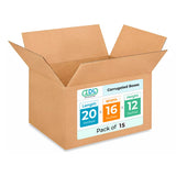 Large Shipping & Moving Boxes 20L x 16W x 12H (15-Pack) - Extra Strength 200 lb vs Regular - Corrugated Shipping Boxes for USPS/