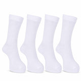 Rysn Boys & Girls White School Calf Length Socks, Pack Of 4 Pairs, 1417 Years