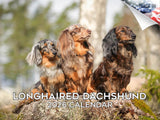 2025 2026 Dachshund Longhaired Calendar - Dog Breed Monthly Wall Calendar - 12 x 18 Open - Thick No-Bleed Paper - Giftable - Aca