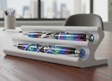 H7 Haven Minimalist Desk Pen Holder Stand for Office & Home | 2Slot Desktop Organizer for Pens, Stylus & Markers | Modern Matte
