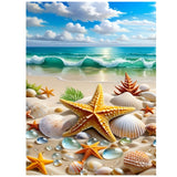 Beach Diamond Art Kits for Adults, Beach Diamond Painting Kits for Adults Beginners, 5D Round Full Drill Gem Art Kits DIY Crafts