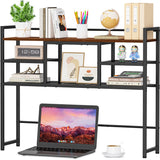Snughome Desk Shelf, 38.6inch Desktop Bookshelf, Desk Hutch Dorm, Countertop Storage Hutch with 5 Shelves for Computer Desk, Multip