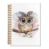 FITIE Owl Gifts Spiral Notebook 5.5x8.3, Owl Themed Gifts for Lovers Women Journal Notebooks for Note Taking, Cute Journal for W