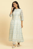 W For Woman Women'S Polyester Floral Regular Kurta (23Auw19726-121425_Ecru_18)