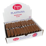 Pepy Plastilina Reusable and Non-Drying Modeling Clay; Set of 24 Bars, 1.4 Ounce Each, Perfect for Arts and Crafts Projects, Bro