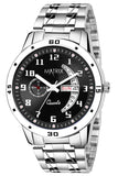 Matrix Analog Day & Date Functioning, Black Dial Stainless Steel Strap Men'S Watch