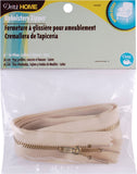 Dritz Home 44228 Brass Upholstery Zipper, 30Inch, Beige