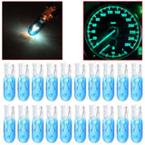 cciyu 20 Pack Blue T5 17 86 206 Halogen Light Bulb Instrument Cluster Gauge Dash Lamp 12V