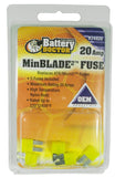 WirthCo 24820 MinBlade2 Fuse - 20 Amp (Yellow), 5-Pack