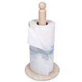 Creative Home Natural Champagne Marble Upright Paper Towel Holder Kitchen Towel Dispenser Stand Kitchen Countertop Organizer, 6.
