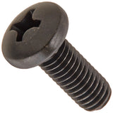 Small Parts Steel Pan Head Machine Screw, Black Oxide Finish, Meets ASME B18.6.3, #2 Phillips Drive, #10-32 Thread Size, 1/2 Len