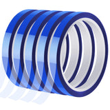 Fyguard 5 Rolls Heat Sublimation Tape Blue Heat Transfer Tape 10mm30m (98ft) Sublimation Heat Resistant Tape, Heat Transfer