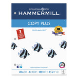Hammermill 105031 Copy Plus Copy Paper, 3Hole Punch, 92 Brightness, 20lb, Ltr, White, 500 Shts/Rm (HAM105031)