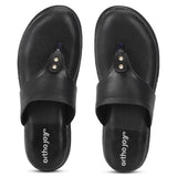 Ortho Joy Doctor Fancy Slipper For Women || Orthopedic Women'S Fancy Slippers For Women,Black,7,B0CQCTXQ5B