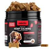 Hemp Calming Chews for Dogs Anxiety 200 pcs - Beef Flavored - Dog Anxiety Relief - Dog Calming Chews - Melatonin for Dogs - for