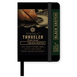 Pentalic Traveler Midnight Sketch Black Paper Journal, 160 Pages, Black (3inch x 4inch)