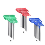 Oerfred GogoBing Cushion Grip Hex t handle torque T-Key allen wrench sets long screwdriver tool - 8 SAE Standard 3/32-1/4 Inch &