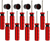 UpAmcarker 10 Pcs 6523339 Valve Core Removal Tool w/4 Tire Valve dust Cap Automotive Car Motorcycle Truck Bike Screwdriver Valve