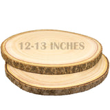 2pcs Large Wood Slices for Centerpieces 12-13 inches Wood Rounds for Tables Decor Rustic Wood Circles for DIY Crafts and Wedding