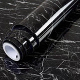 Yancorp 24x197 Peel and Stick Marble Counter Top Wallpaper - Black Stripes