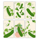 woopme Set of 6 Cucumber Plant Pixel Art Magnetic Bookmark for Book Lovers Readers Students Gift Magnetic Page Clips Folding