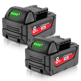 Surkibat 2Pack 8000mAh M18 Battery Replacement for Milwaukee M18 Battery, Compatible with Milwaukee 18V 48-11-1810 48-11-1815 48