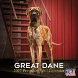 Great Dane Calendar 2027 - 16 Month Dog Wall Calendar, Monthly Planner, Large Writing Blocks, Thick No Bleed Paper, Made in USA,