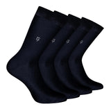 Footprints Organic Cotton & Bamboo MenS Formal Socks | Pack Of 4 Pairs | Navy