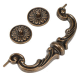 sckoten 8Pcs Vintage Drop Bail Pull Handles-6 Inch Hole Center Antique Bronze Cabinet Drawer Pulls, Heavy Duty Zinc Alloy Rustic