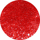 Bala&Fillic Transparent Red Color 4mm Seed Beads About 1200pcs/100Grams in Bag, 6/0 Glass Craft Beads for Making Bracelet and Ne