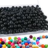 Sunrony 170Pcs 15mm Silicone Beads for Keychain Making, Round Silicone Beads for Pens and Necklace Bracelet Crafts Making(Cream