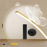 Arc Floor Lamp,2000 Lumens Dimmable Butterfly Arched Floor Lamp with Remote & Foot Control, 3 Color Temperatures, Modern Floor L